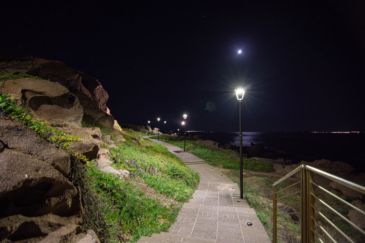 Portoscuso - vista notturna passeggiata